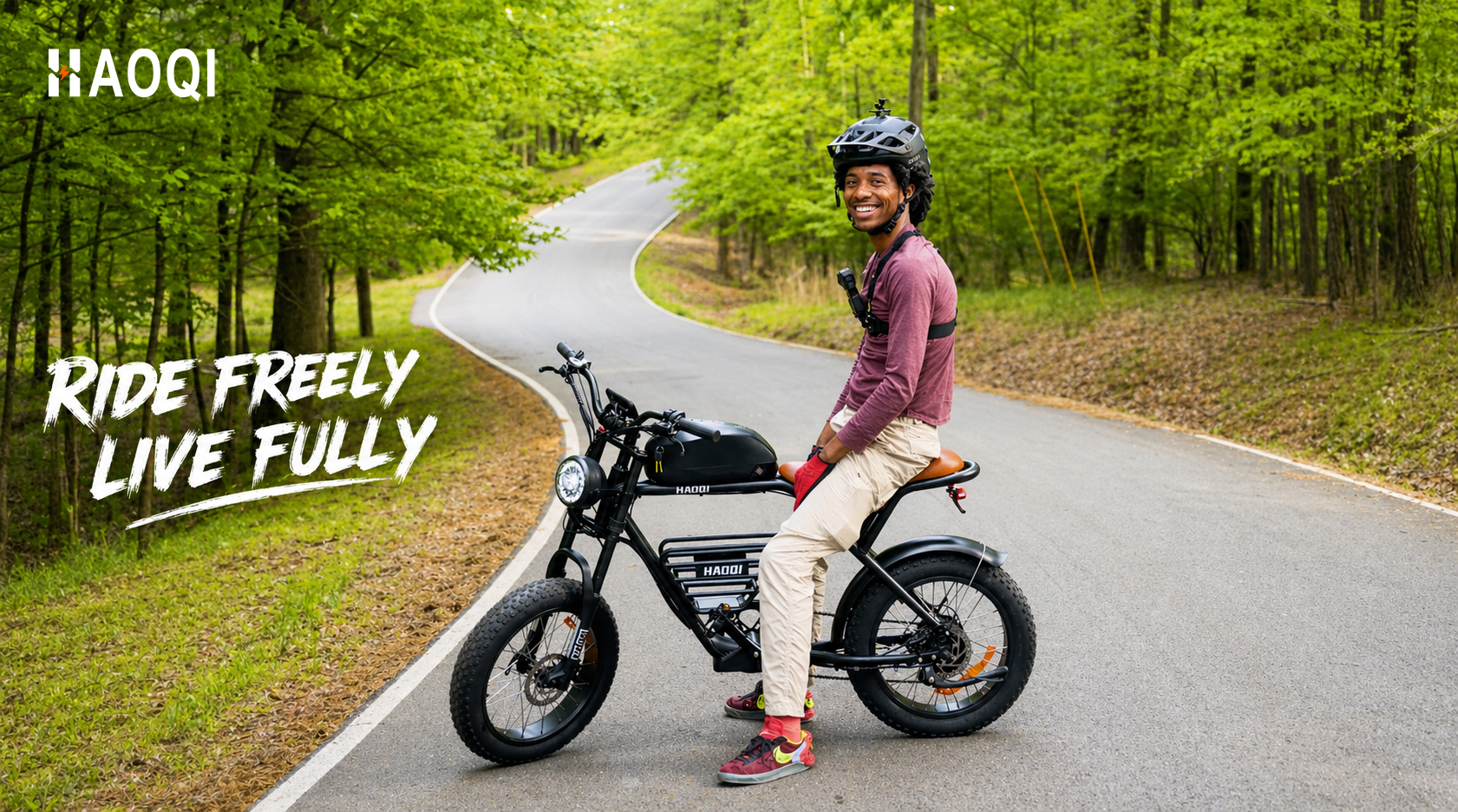 HAOQI Cheetah Full Suspension Electric Bike for National Park Exploration