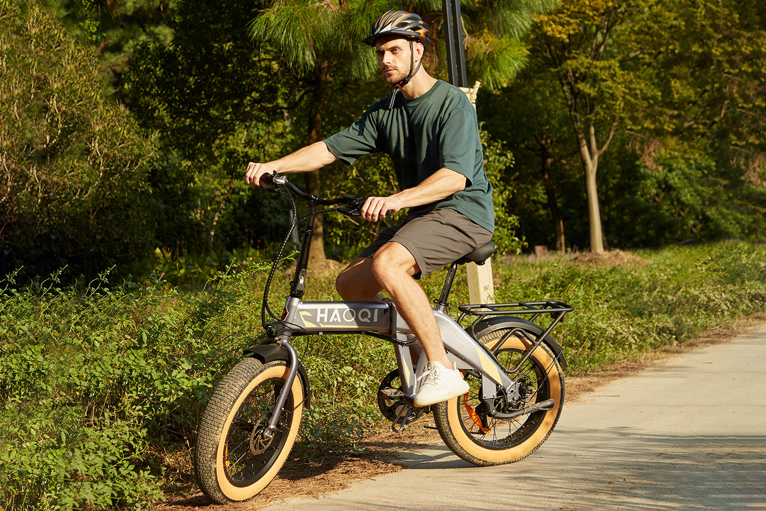 pedelec sqb electric bicycles HAOQI Squirrel Folding Electric Bike Black
