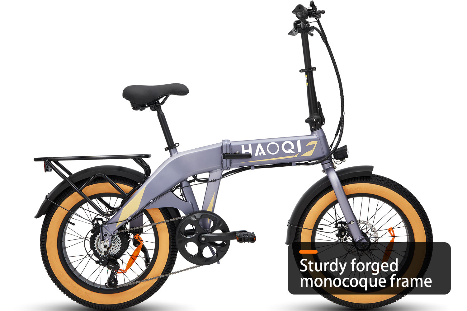 HAOQI Squirrel Folding Electric Bike,Midnight Black HAOQI Squirrel Folding Electric Bike,Midnight Black