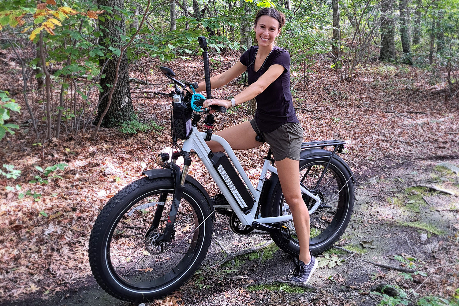 HAOQI White Leopard Pro Step Thru Electric Bike (UL Certified) [electric bike] [HAOQI ebike]