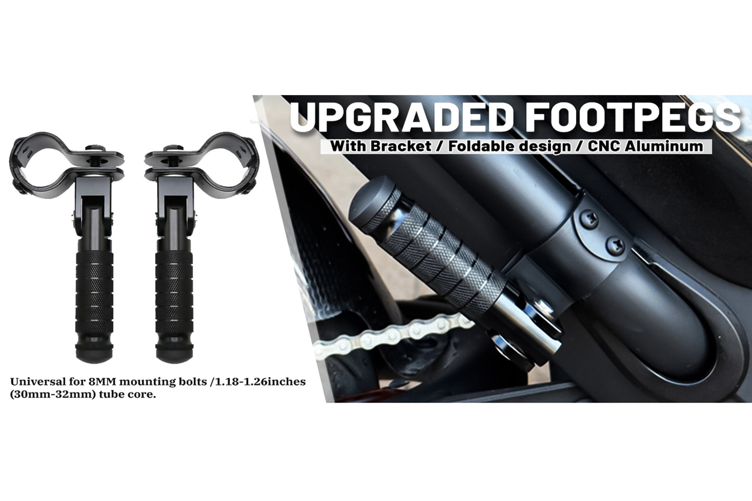 Foldable Ebike Footpegs HAOQI Ebike