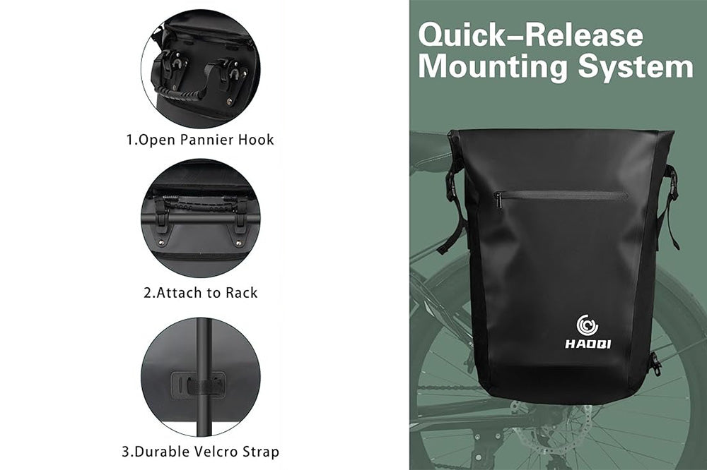HAOQI Waterproof Bike Rear Rack Bag