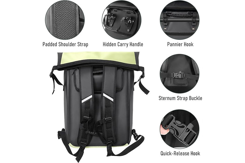 HAOQI Waterproof Bike Rear Rack Bag