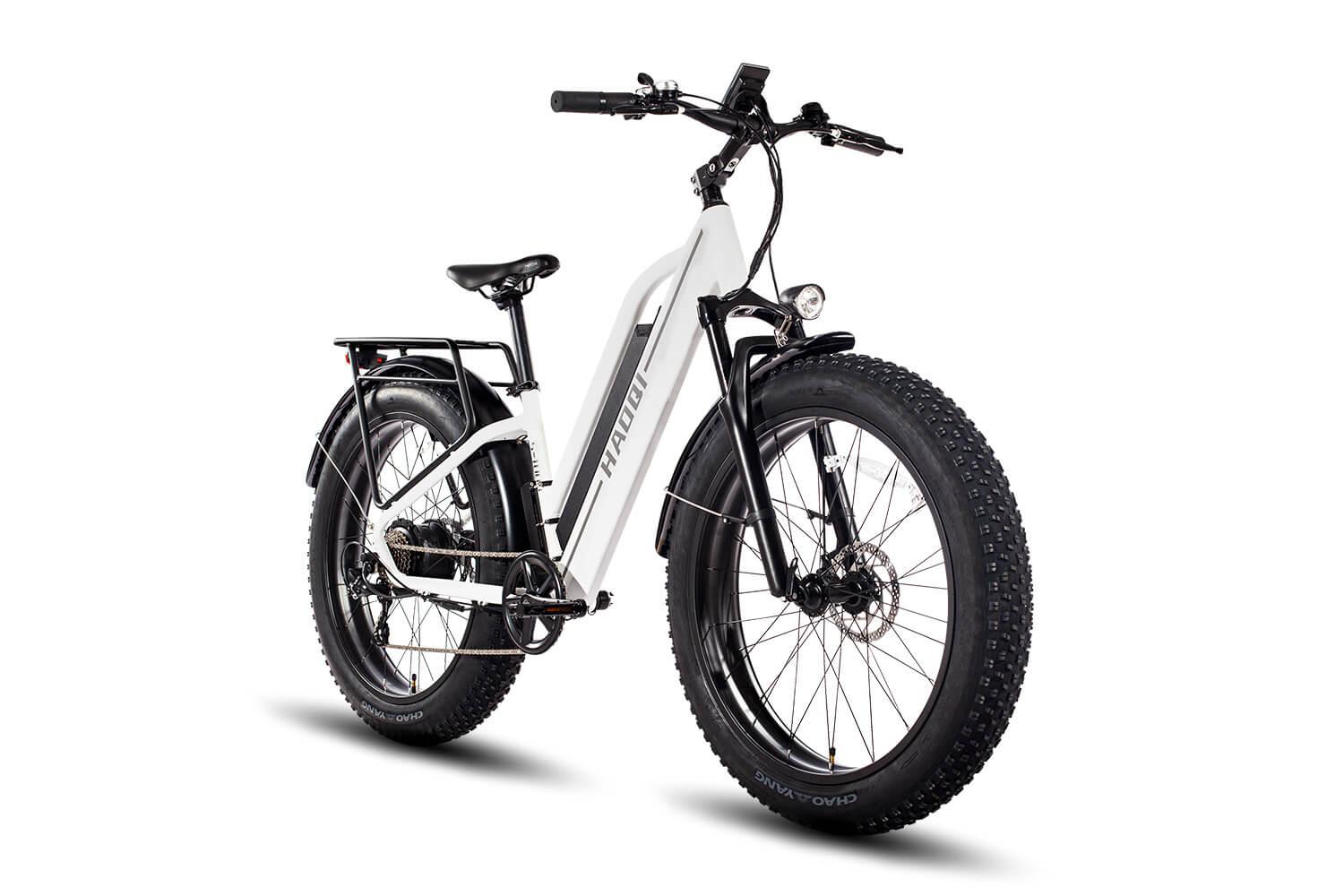 HAOQI White Leopard Pro 20Ah Step Thru Fat Tire Electric Bike [electric bike] [HAOQI ebike]