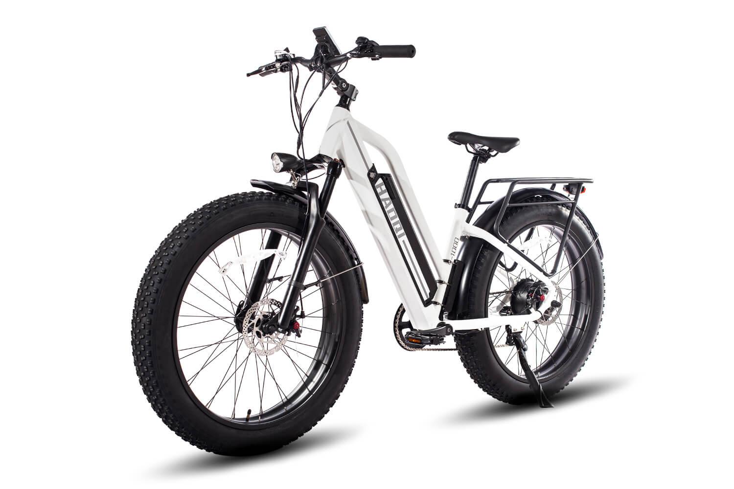 HAOQI White Leopard Pro 20Ah Step Thru Fat Tire Electric Bike [electric bike] [HAOQI ebike]