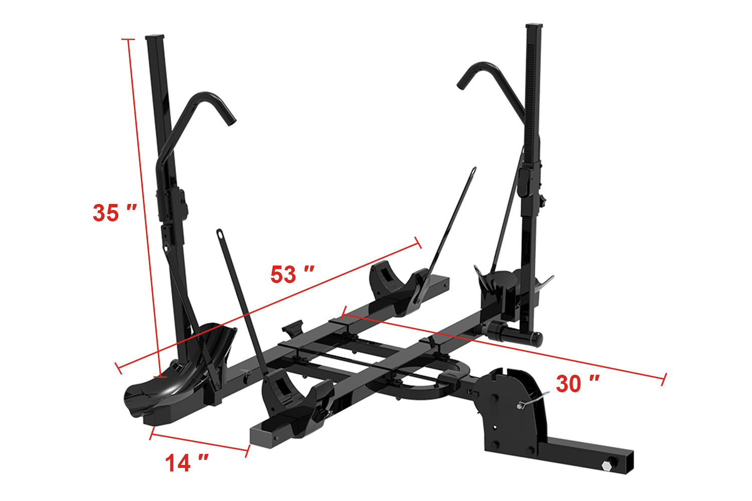 HAOQI E-bike Foldable Hitch Rack [electric bike] [HAOQI ebike]