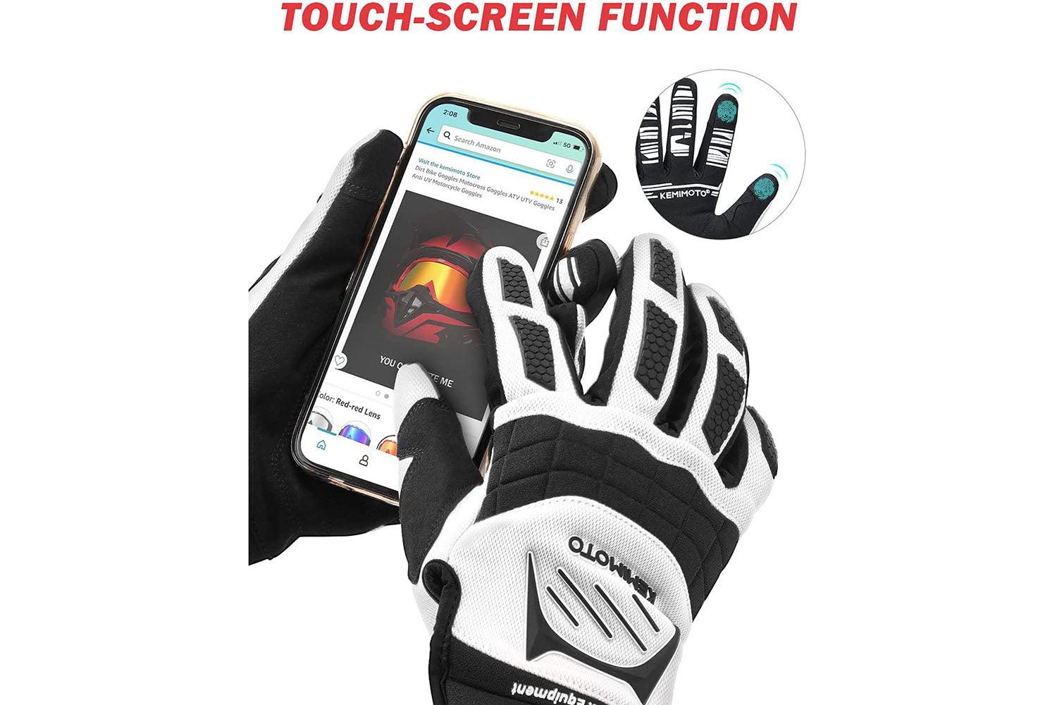 Racing Gloves Dirt Bike Touch-Screen HAOQI Ebike