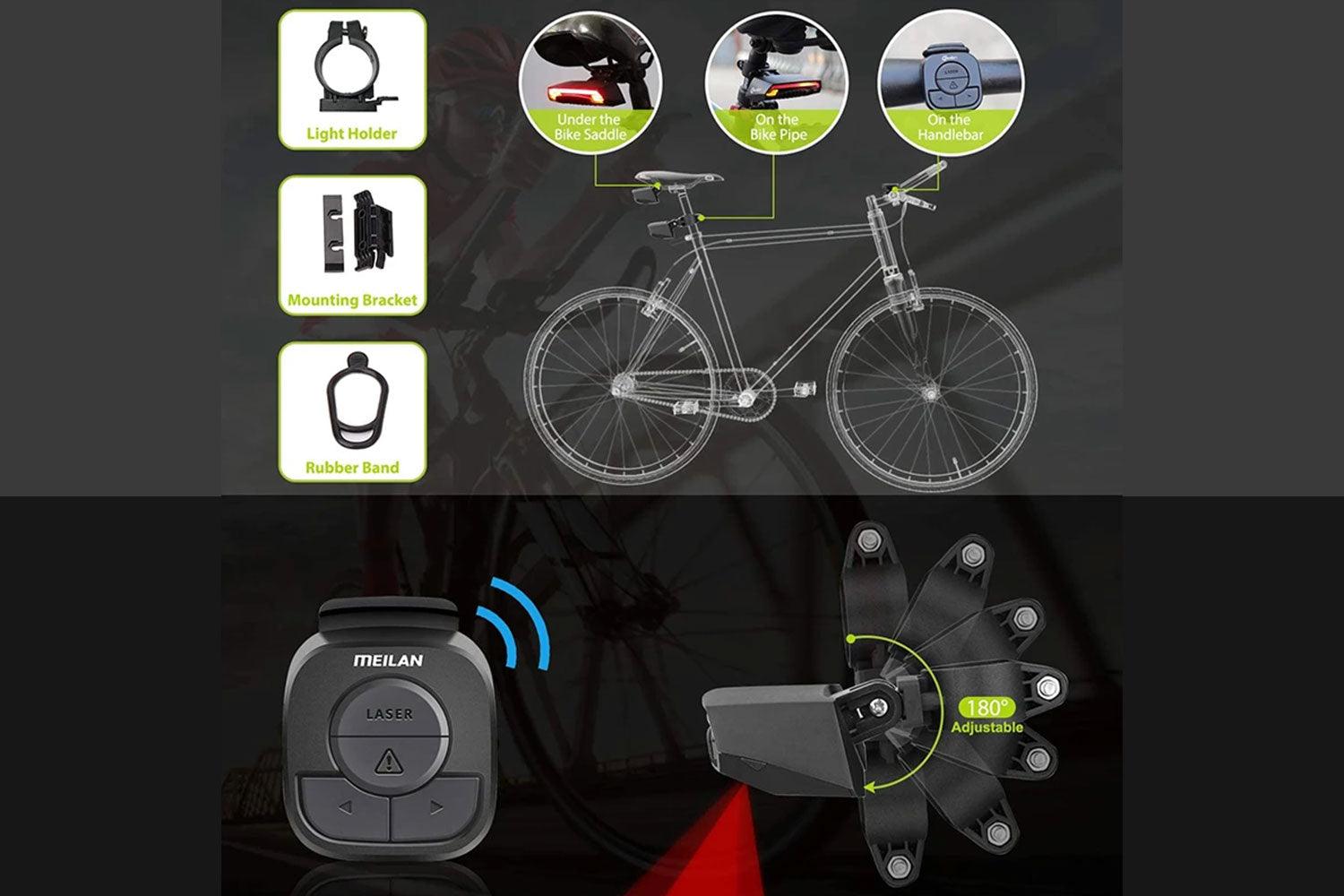 Smart Bike Tail Light with Turn Signals [electric bike] [HAOQI ebike]